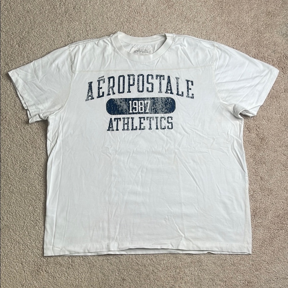 Aeropostale White Men's Athletic T-Shirt